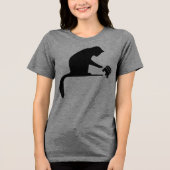 トランプを捨てる猫 トライブレンドTシャツ (正面)