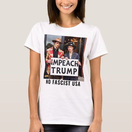 トランプを政治的に弾劾する Tシャツ (正面)