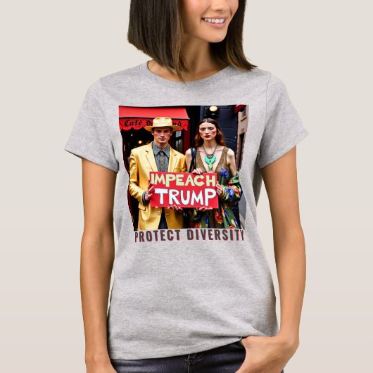 トランプを政治的に弾劾する Tシャツ (正面)