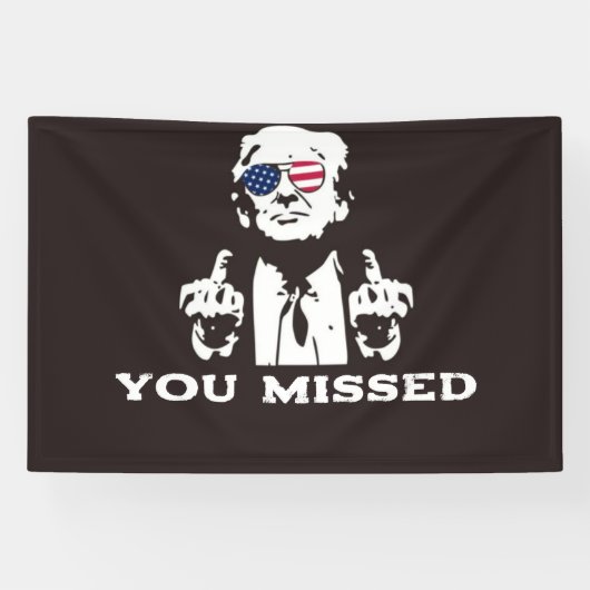 トランプを見逃したバナー 2024 横断幕 (横)