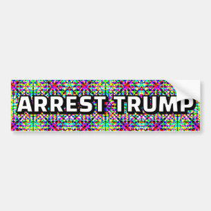 トランプを逮捕せよ (文字は変更可能) バンパーステッカー