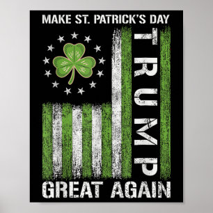 トランプをSaint patricks dayに素晴らし戻すトランプ ポスター