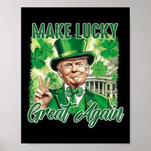 トランプをSaint patricks dayに素晴らし戻すトランプ ポスター