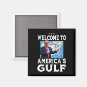 トランプアメリカのメキシコ湾大統領トランプ湾A マグネット (正面/裏面)