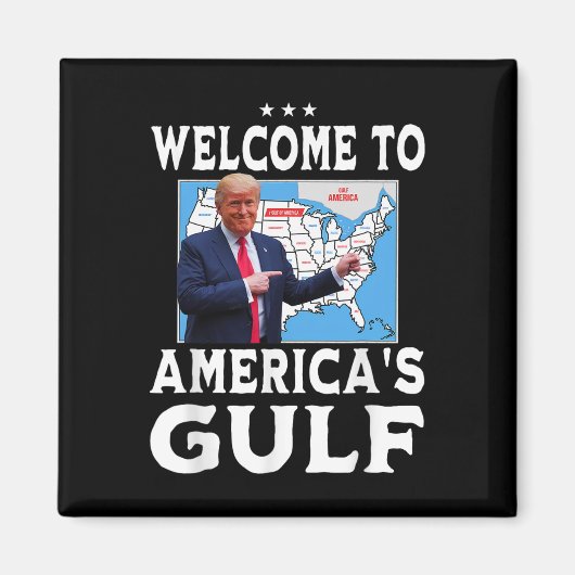 トランプアメリカのメキシコ湾大統領トランプ湾A マグネット (正面)