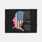 トランプアメリカのメキシコ湾大統領トランプ5 フリースブランケット (正面(横))