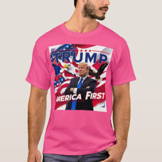 トランプアメリカファーストはっきりした – 愛国的デザイン Tシャツ