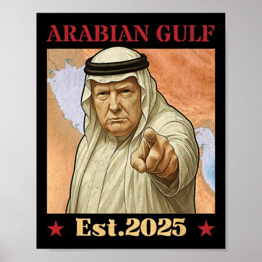 トランプアラビア湾2025 -おもしろいアラブ湾 ポスター (正面)