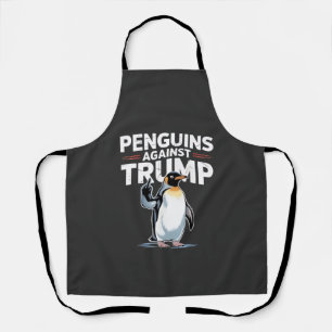 トランプアンチに対するペンギンTarrifsに抵抗する エプロン