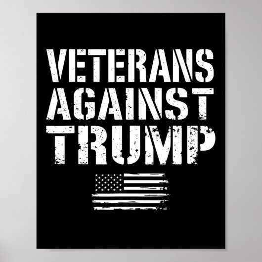 トランプアンチに対する退役軍人人種差別アメリカ軍隊Ve ポスター (正面)