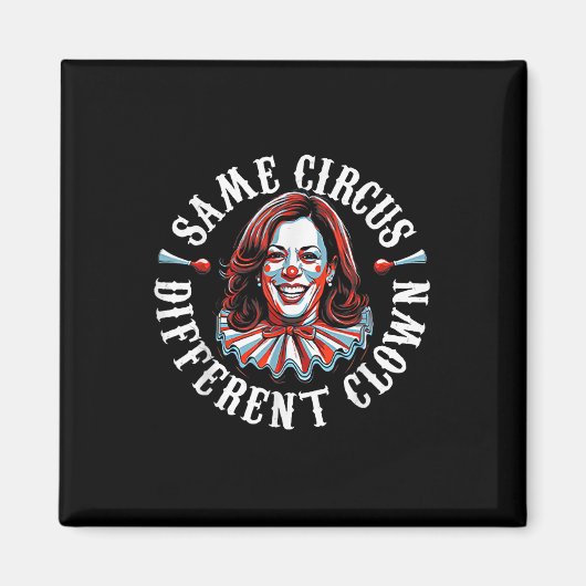 トランプアンチカマラハリスサミンスサーカス違うクロ マグネット (正面)