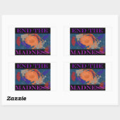 トランプアンチトランプは狂気を終える 長方形シール (シート)