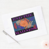 トランプアンチトランプは狂気を終える 長方形シール (封筒)