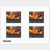 トランプアンチトランプ投票率 長方形シール (シート)