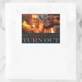 トランプアンチトランプ投票率 長方形シール (バッグ)