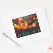 トランプアンチトランプ投票率 長方形シール (封筒)