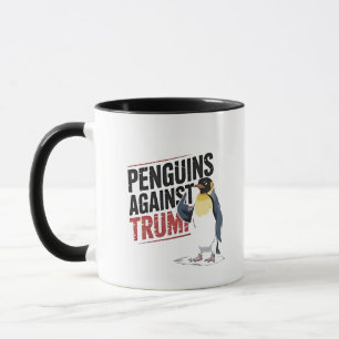 トランプアンチトランプUSAに対するペンギン マグカップ