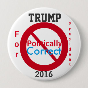 トランプアンチ政治的修正2016 缶バッジ