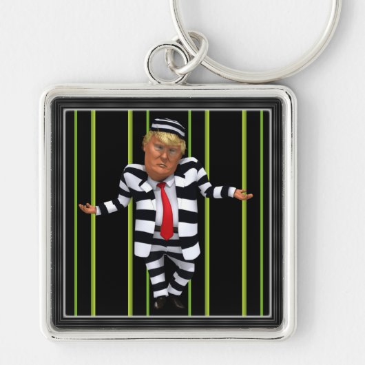 トランプイン刑務所内衣服キーチェーン キーホルダー (正面)