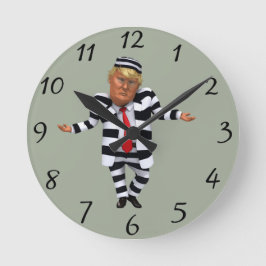 トランプイン刑務所衣服 ラウンド壁時計