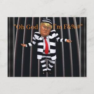 トランプイン監獄衣服葉書 ポストカード