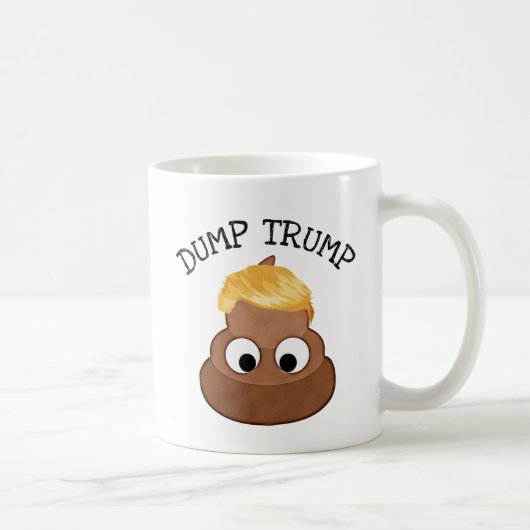 トランプウンチ杭「アンチトランプ」政治的ユーモア コーヒーマグカップ (右)