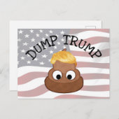 トランプウンチ杭「アンチトランプ」政治的ユーモア ポストカード (正面/裏面)