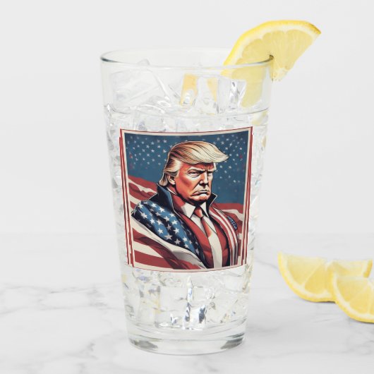 トランプエピックアメリカンフラッグ飲み物用品 タンブラーグラス (アイス裏面)