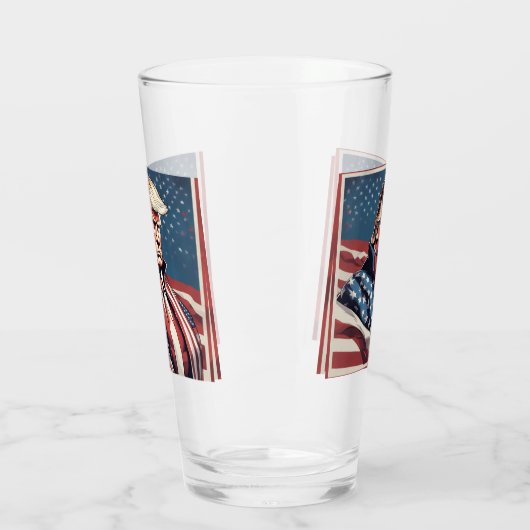 トランプエピックアメリカンフラッグ飲み物用品 タンブラーグラス (左)