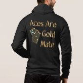 トランプエースは金ゴールドメイト、フード付きスウェットシャツ パーカ (裏面)