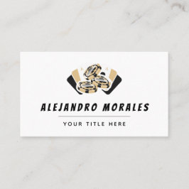 トランプエースオブクラブチップスカジノテーマ クール 名刺