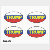 トランプオーバルステッカー 楕円形シール (シート)