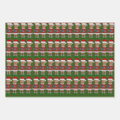 トランプカスタム顔写真小妖精や小人クリスマストおもしろいランプ ラッピングペーパーシート (正面3)