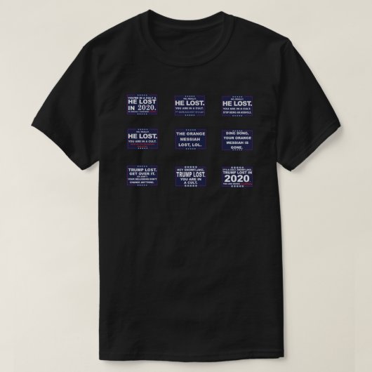 トランプカルトステッカーマルチパック(9プリント)ステッカー Tシャツ (デザイン正面)
