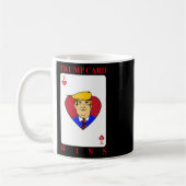 トランプカードが大統領選挙に勝利 コーヒーマグカップ (左)