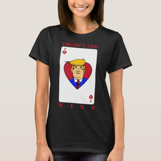 トランプカードが大統領選挙に勝利 Tシャツ (正面)