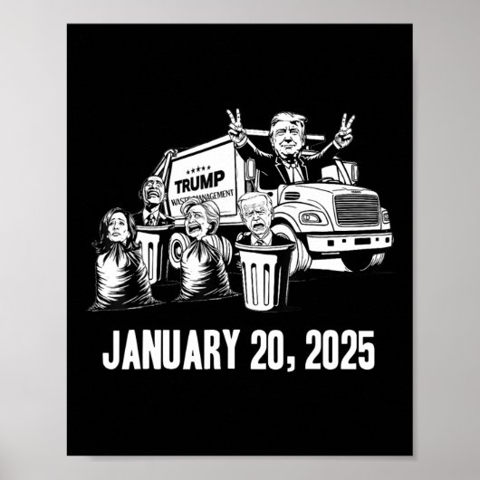 トランプガービージュトラック廃棄物管理就任式の日 ポスター (正面)