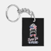 トランプガールいいえ謝罪メッシーバンレトロヴィンテージ キーホルダー (正面左)