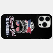 トランプガールいいえ謝罪メッシーバンレトロヴィンテージ Case-Mate iPhoneケース (裏面 (横))