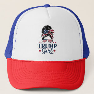 トランプガールお団子ヘア トランプ 2024年選挙 アメリカ キャップ