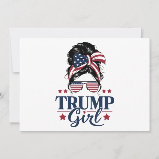 トランプガールお団子ヘア トランプ 2024年選挙 アメリカ 招待状 (正面)