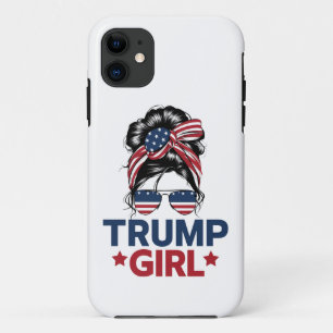 トランプガールお団子ヘア トランプ 2024年選挙 アメリカ iPhone 11 ケース
