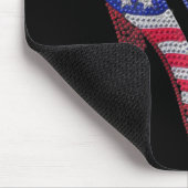 トランプガールスティレトスハイヒールアメリカンきらきら光る国旗 マウスパッド (コーナー)