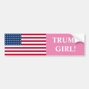 トランプガールバンパーステッカー バンパーステッカー