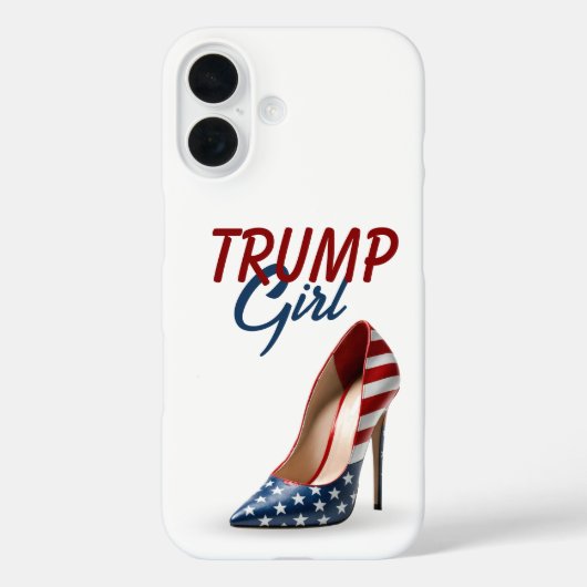 トランプガール旗ハイヒール靴 Case-Mate iPhoneケース (裏面)