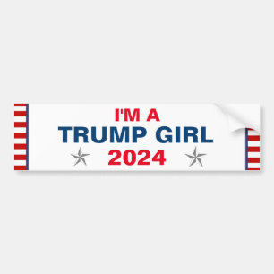 トランプガール2024バンパーステッカー バンパーステッカー