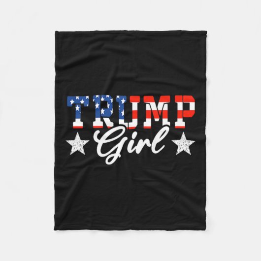 トランプガール（オンCk）トランプガールいいえ謝罪メガミー フリースブランケット (正面)