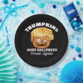 トランプキおもしろいンス・ハロウィーン大統領 ペーパープレート (パーティー)