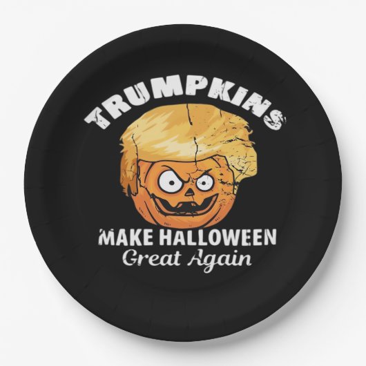 トランプキおもしろいンス・ハロウィーン大統領 ペーパープレート (正面)