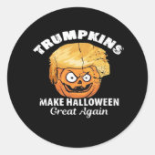 トランプキおもしろいンス・ハロウィーン大統領 ラウンドシール (正面)
